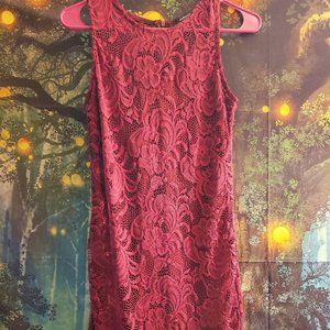 Maroon lace dress